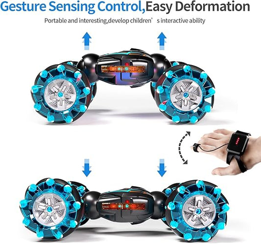 Sensor Toy Cars, 360° Rotating Off Road Vehicle with Lights, Toy Cars for kids